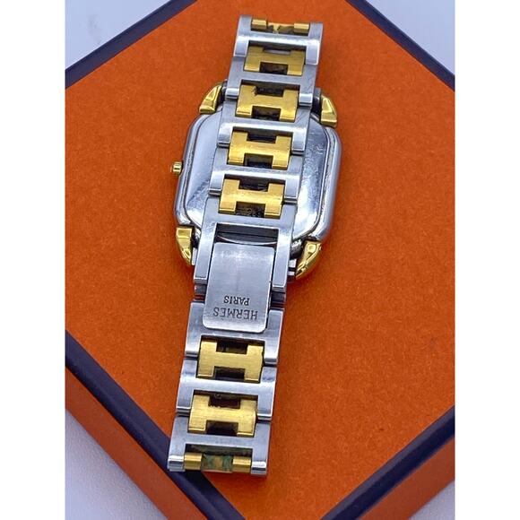 Hermès Two-Tone Stainless Steel & Gold Watch - Picture 11 of 15